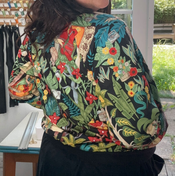 Frida Kahlo/Black Reversible Bomber Jacket