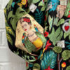 Frida Kahlo/Black Reversible Bomber Jacket