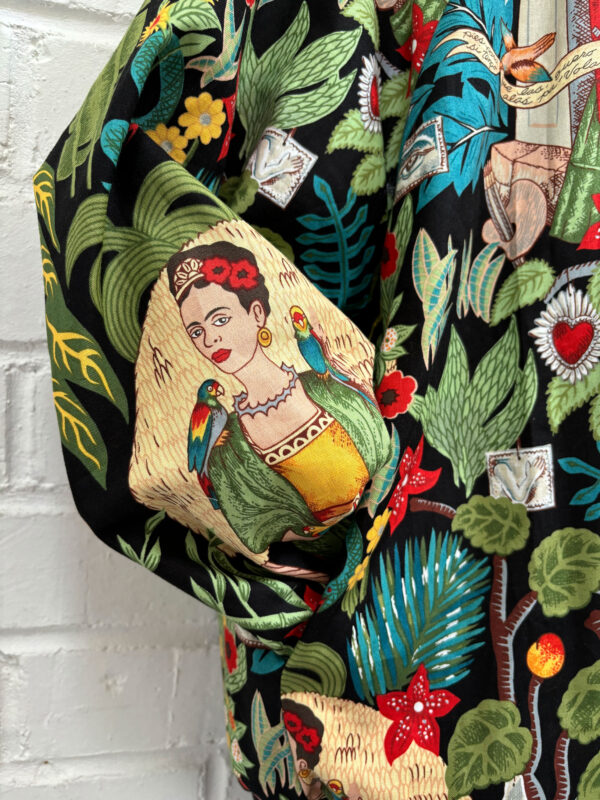 Frida Kahlo/Black Reversible Bomber Jacket