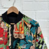 Frida Kahlo/Black Reversible Bomber Jacket